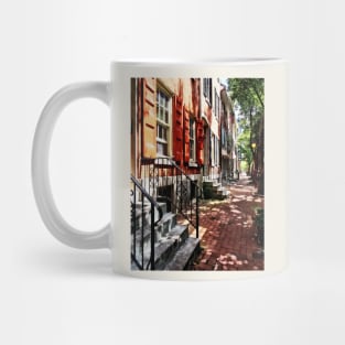 Philadelphia PA Street With Orange Shutters Mug